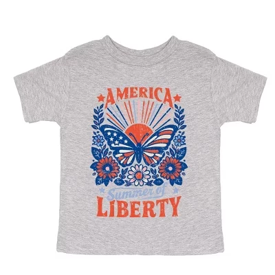 Футболка для малышей с коротким рукавом America Summer Of Liberty, серая