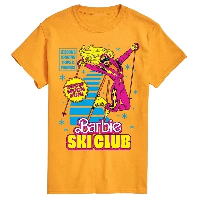 Мужская футболка Barbie Ski Club с принтом, золотистая