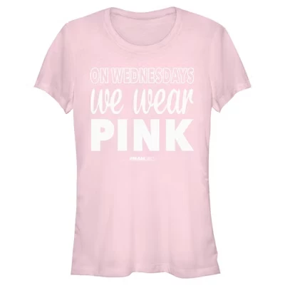 Футболка Junior's We Wear Pink с цитатами светло-розового цвета