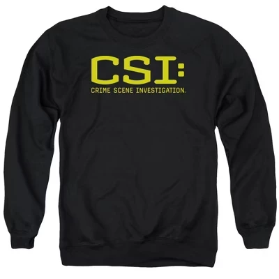 Толстовка с круглым вырезом для взрослых с логотипом Csi, черная