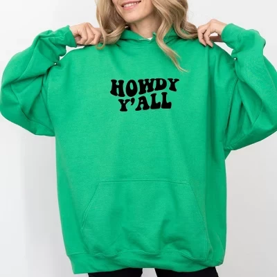 Женское худи Simply Sage Market Howdy Y'all Retro, зеленое