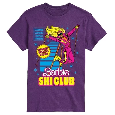 Мужская футболка Barbie Ski Club с принтом, фиолетовая