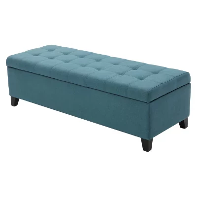 Mission Storage Ottoman - dark teal