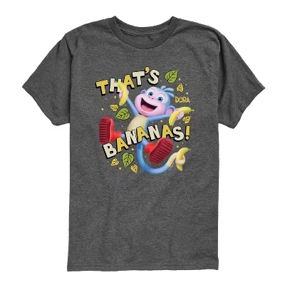 Футболка для мальчиков - Dora The Explorer - Thats Bananas с коротким рукавом и графическим рисунком heather charcoal