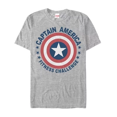 Мужская футболка Marvel Captain America Shield, меланж