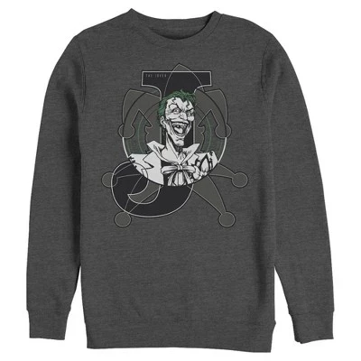 Мужской свитшот DC Comics Batman, Джокер, темно-серый меланж