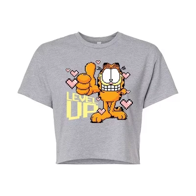 Женская футболка Garfield Level Up Your Life, серая