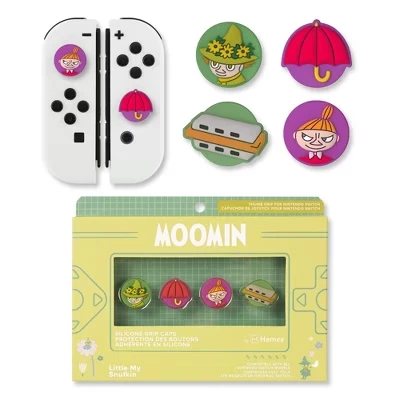 Moomin Controller Grips for Nintendo Switch 1 OLED Switch Lite Soft Anti-Slip Silicone Joystick Cover Thumb Caps little my & snufkin