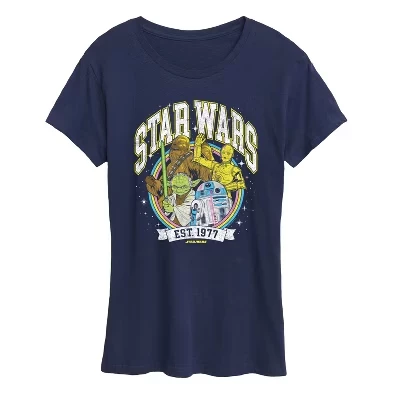 Женская футболка Star Wars Yoda and friends, темно-синяя