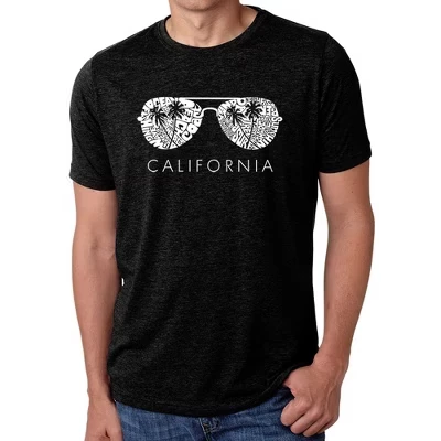 Мужская футболка премиум-класса с надписью Word Art - California Shades black