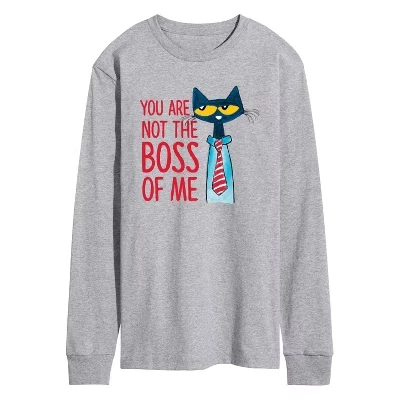 Мужская футболка с длинным рукавом Not The Boss Of Me с графическим рисунком athletic heather