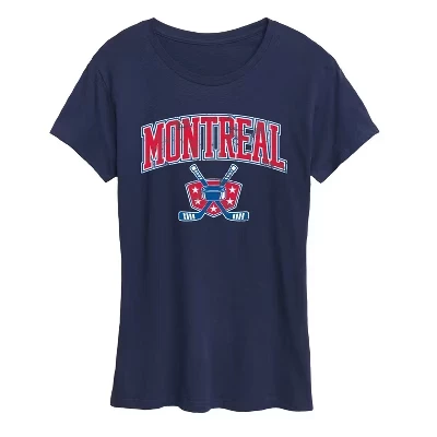 Женская футболка Montreal Hockey с коротким рукавом и графическим рисунком