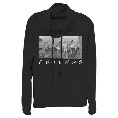 Женский свитшот Friends с воротником-хомутом, черный