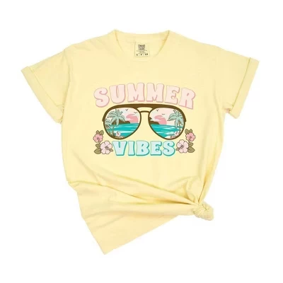 Женская летняя пляжная одежда Vibes с коротким рукавом, окрашенная в сливочное масло