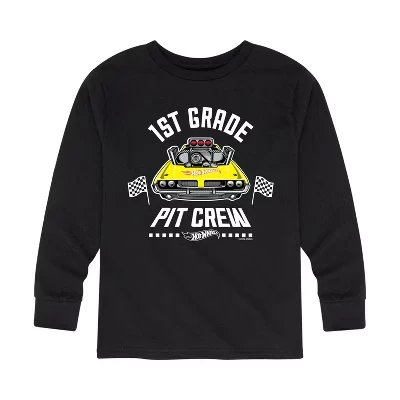Футболка с рисунком Pit Crew 1-го класса с длинным рукавом черного цвета