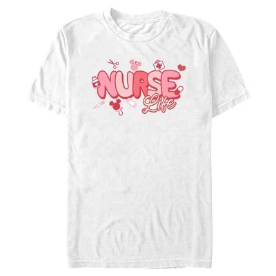 Мужская футболка Mickey & Friends «Nurse Life», белая