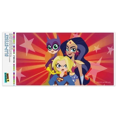 Автомобильная наклейка dc comics super hero girls girl group