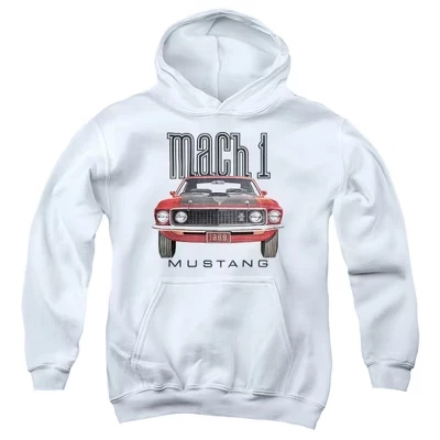 Худи для мальчиков Ford Mustang 69 Mach 1, белое