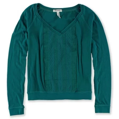 Женская футболка Juniors Solid Ls с украшением спереди в виде решетки
