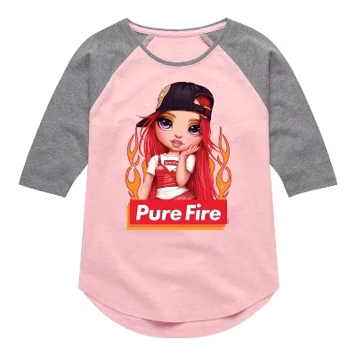 Футболка Pure Fire Shirt Tail Raglan с графическим рисунком розового цвета