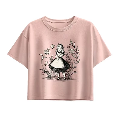 Футболка Alice Sketch для девочек, розовая