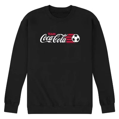 Мужская флисовая толстовка Soccer Coca-Cola с графическим принтом, черная
