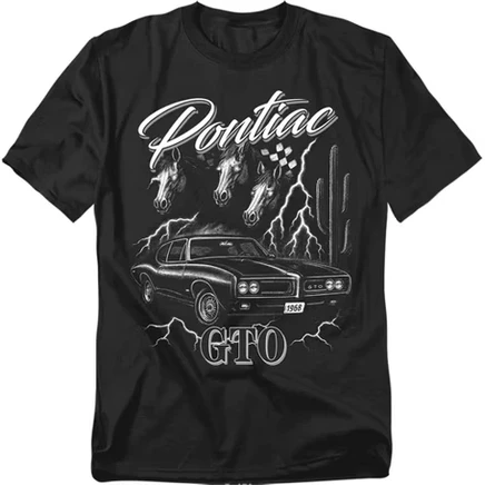 Мужская футболка Chevrolet Pontiac GTO Thunder, черная