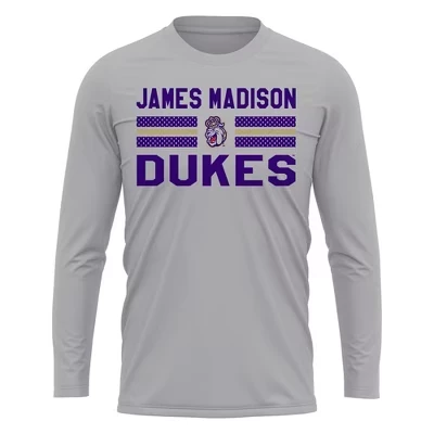 Мужская спортивная футболка NCAA James Madison, серый меланж