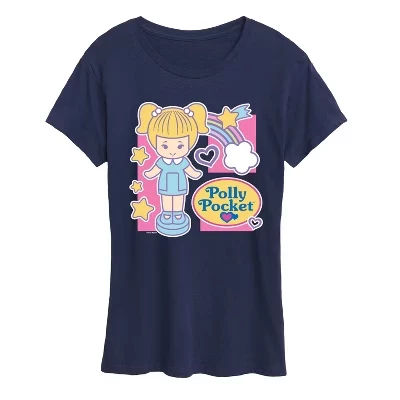 Женская футболка Polly Pocket «Ретро-Полли», синяя