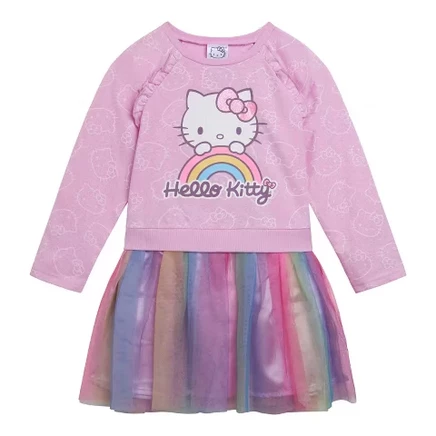Girls French Terry Dress Toddler Sizes (2T - 14-16) pink / rainbow