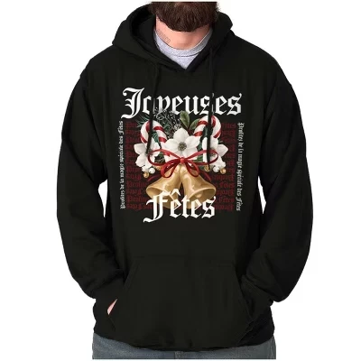 Рождественские колокольчики Joyeuse's Fetes Толстовка с капюшоном для женщин и мужчин черный