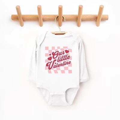 Наше детское боди с длинными рукавами Little Valentine белого цвета