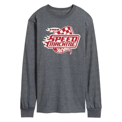 Мужская футболка с длинным рукавом с логотипом Speed Machine и графическим рисунком heather charcoal