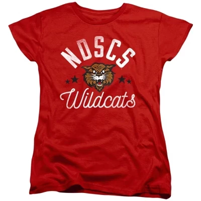 Женская футболка Wildcats из Научного колледжа Штата Северная Дакота, красная