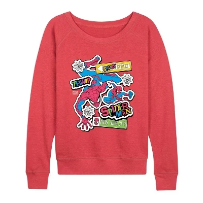 Женский свитшот Marvel Spidey Bright Stickers, красный