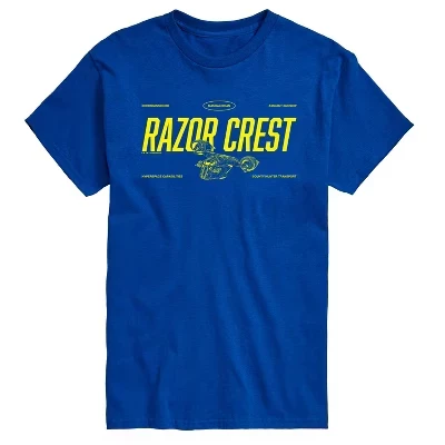 Мужская футболка из джерси Razor Crest с коротким рукавом и графическим рисунком, синяя