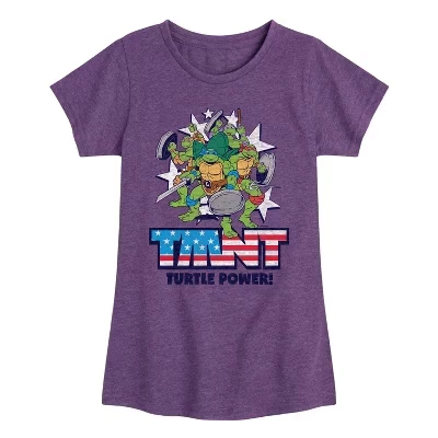 Приталенная футболка Turtle Power Americana с коротким рукавом и графическим принтом