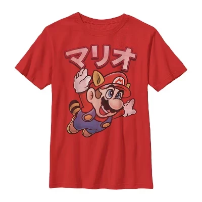 Японская футболка Super Mario Bros для мальчика, красная