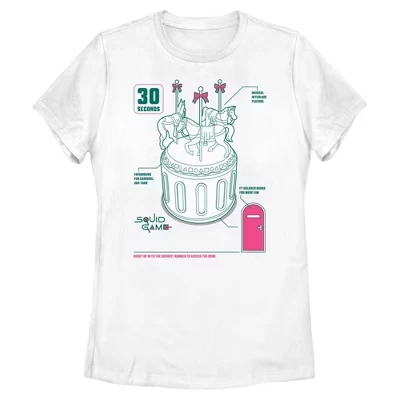 Женская футболка 30 Seconds Carousel белого цвета