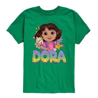 Детская футболка Dora the Explorer, зеленая