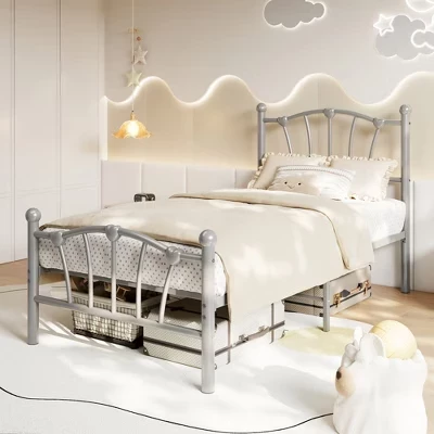 Детская кровать CuisinSmart, Twin XL, серая