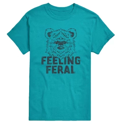 Men's -  - Feeling Feral Ewok Short Sleeve Graphic T-Shirt blue