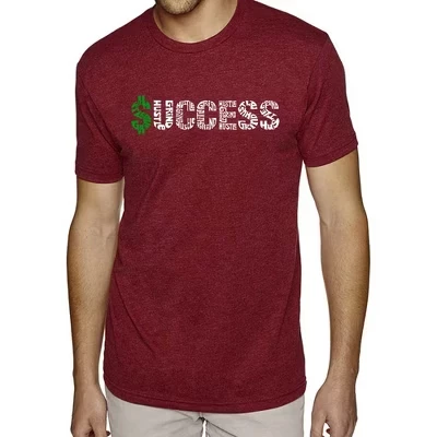 Мужская футболка премиум-класса с надписью Word Art - Success burgundy