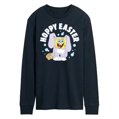 Мужской лонгслив SpongeBob Hoppy Easter, тёмно-синий