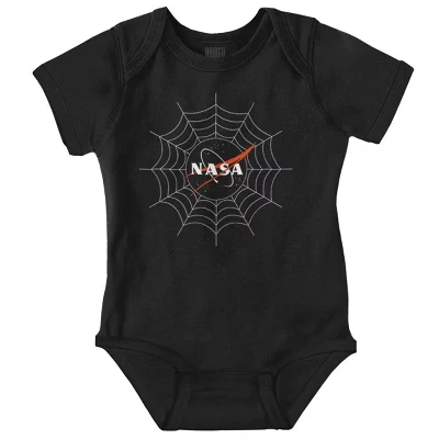 Классический детский комбинезон NASA Spider Web на Хэллоуин для мальчиков или девочек черного цвета