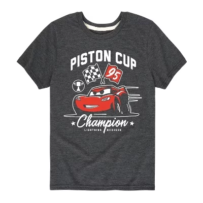 Футболка с коротким рукавом Piston Cup Champion McQueen с графическим рисунком heather charcoal