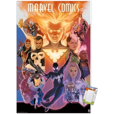 Комиксы Marvel - Празднование 80-летия Marvel - Белый настенный плакат без рамки