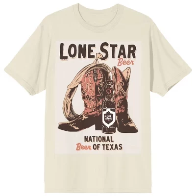 Мужская футболка Lone Star Boots & Bottle, натуральная