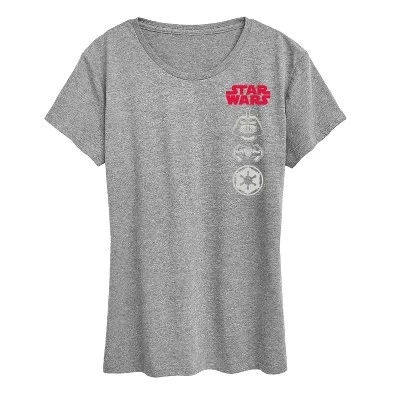 Женская футболка STAR WARS Darth Vader Icons, серая