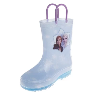 Резиновые сапоги Frozen Elsa Anna Princess - Водонепроницаемые, легкие, Легко надеваемые, с удобными ручками - Розовый / голубой (для малышей от 7 до 1 года / для маленьких детей / для больших детей) синий